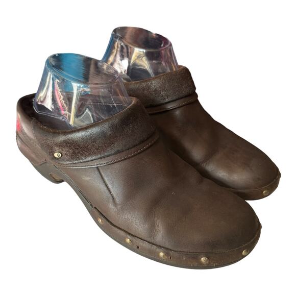 Merrell Luxe Wrap Chocolate Leather Studded Clog western Shoes size 8.5 - Picture 16 of 16